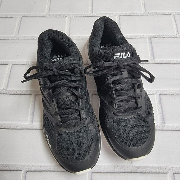 Fila Memory Speedstride 4 5RM00928-013 Running Sneakers Black Women's Size 6 - Picture 2 of 7